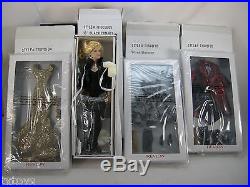 13 Black Canary Tonner Doll 3 Outfits Silver Shimmer Midas Touch Velvet Dazzle