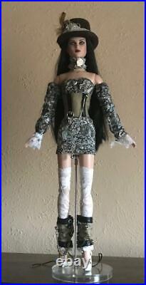 16 Antoinette Steampunk Flirty in Leather OOAK Outfit created by Collet-Art