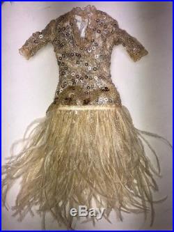 16 Tonner Antoinette Enticing Gorgeous Feathered Dress Outfit Mint In Box