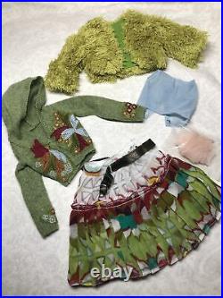 16 Tonner Ellowyne Wilde Doll Outfit Things To Come Green Sweater Top Skirt H38