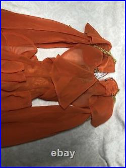 18 Tonner Evangeline Ghastly Outfit Morning Glory Orange Gown & Necklace M24