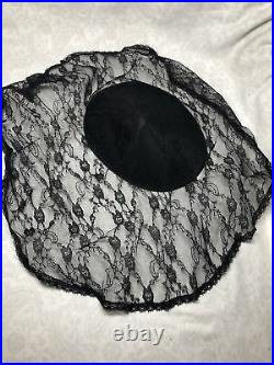 19 Tonner Evangeline Ghastly Outfit Mourning Tears Elegant Black Gown Hat M34