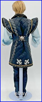 2003 Tonner Male 17 Doll Blonde Hair In Black, Gold, Blue Unmarked Outfit