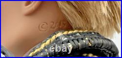 2003 Tonner Male 17 Doll Blonde Hair In Black, Gold, Blue Unmarked Outfit