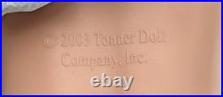 2003 Tonner Male 17 Doll Blonde Hair In Black, Gold, Blue Unmarked Outfit