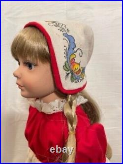 2014 18 Tonner Doll OOAK Hand Sewn Hand Painted Red and White Swedish Outfit