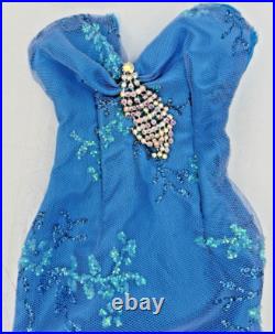 2 MS DEE DOLL DRESSES BLUE With RHINESTONES, LACE, GLITTER FIT LARGER TONNER DOLLS 2 MS DEE DOLL DRESSES BLUE With RHINESTONES, LACE, GLITTER FIT LARGER TONNER DOLLS