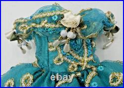 3 Ms Dee Doll Dresses Teal & Green Sequin, Silver Glitter Fit Larger Tonner Doll