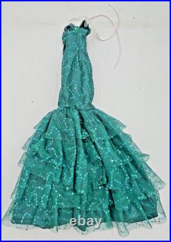 3 Ms Dee Doll Dresses Teal & Green Sequin, Silver Glitter Fit Larger Tonner Doll