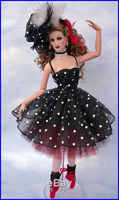 Beautiful Goth Ballerina NYCB Dressed Repaint Tonner Doll in OOAK Outfit