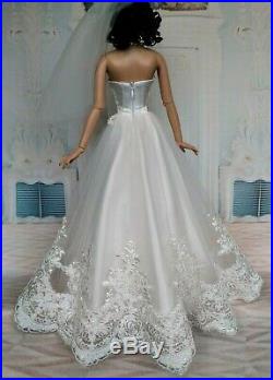 Berlicy WEDDING DRESS Outfit for dolls 22 TONNER American model