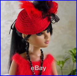By lisella64. Doll Outfit for Tonner Ellowyne, Lizette, Amber-With Jewelry-Magnet
