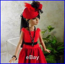 By lisella64. Doll Outfit for Tonner Ellowyne, Lizette, Amber-With Jewelry-Magnet