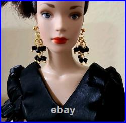 DRESS V-NECK SLANT-CUT TRAIN WithSHOES, STOCKINGS EARRING FOR TONNER TYLER (E56)