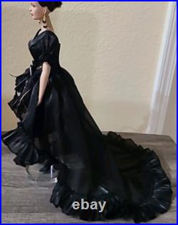 DRESS V-NECK SLANT-CUT TRAIN WithSHOES, STOCKINGS EARRING FOR TONNER TYLER (E56)