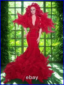 FANCY REDDAREMPTION Gown For Inamorata Iplehouse Fashion, Amicus, KD, Tonner Dolls