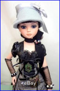 Midnight Silver Steampunk Ellowyne Wilde Tonner 16 Doll in OOAK Fashion Outfit