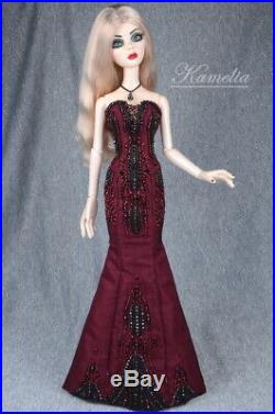 OOAK Evangeline Ghastly Dress Gown Outfit Jewelry (no doll)
