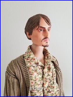 OOAK Johnny Depp Artist Doll Head on Tonner Mat O'neill Body Outfit & Stand 17