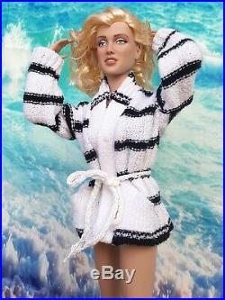 OOAK Marilyn Monroe Tonner Doll 16 Repaint Classic Custom Outfit Beach Sweater