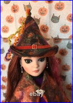 Oak couture cape and hat outfit for 16 Tonner and similar fashion dolls