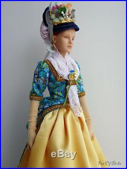 Outfit/Dress Natural Turquoise OOAK Handmade for Tonner doll 16 Antoinette