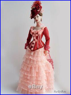 Outfit/Dress Terracotta and Peach OOAK Handmade for Tonner doll 16 Tyler