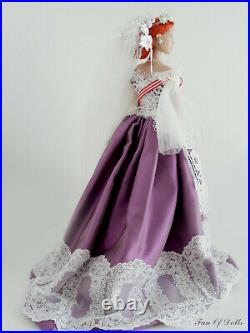 Outfit/Dress for Tonner doll 16 Antoinette. Silver Stars