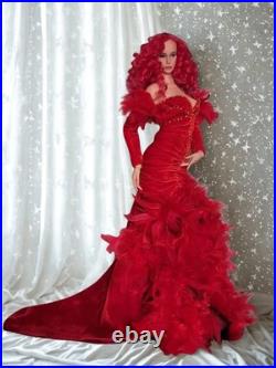 RED ATTITUDE Gown For Inamorata Iplehouse Fashion, Amicus, KD, Tonner Dolls