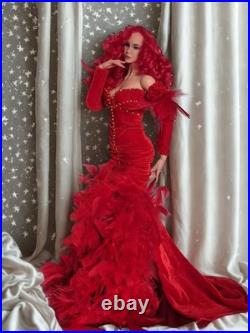 RED ATTITUDE Gown For Inamorata Iplehouse Fashion, Amicus, KD, Tonner Dolls