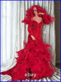 RED ATTITUDE Gown For Inamorata Iplehouse Fashion, Amicus, KD, Tonner Dolls