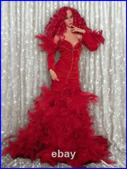 RED ATTITUDE Gown For Inamorata Iplehouse Fashion, Amicus, KD, Tonner Dolls