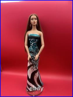 Robert Tonner 16 Pre-owned Doll In Exotic Blue Gown
