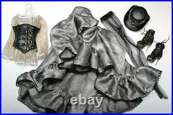 STEAMPUNK SILVER GOWN for Tonner 16 TYLER & other similar size dolls by DALILA