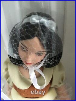 TONNER 15 vinyl DOLL SNOW WHITE in WISHING poor clothes outfit + Stand, Box LE50