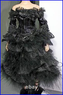 TONNER DOLL BALLET ASIATIQQUE MOOD BALLET BLACK DRESS outfit, 16''' feet