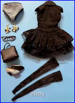 TONNER ELLOWYNE PUNK ROCK DRESS WithSHOES, STOCKINGS, EARRING, PURSE GLASSES (Q38)