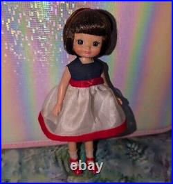 Tiny Betsy McCall Tonner Effner Doll Red White Blue Dress Brunette