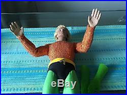 Tonner AUQAMAN DC STARS 18 Vinyl DOLL in his one piece AquaMan outfit withGloves