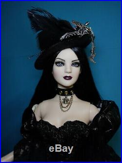 Tonner American Model Goth Basic Doll 22 In Belladonna and Extra Outfits