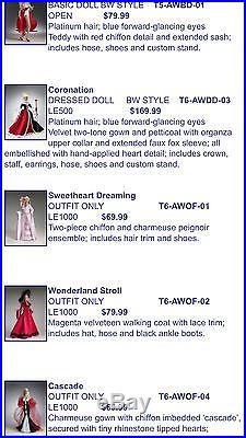 Tonner Doll Outfit NRFB 2006 SWEETHEART DREAMING LE 1000 Alice In Wonderland Col