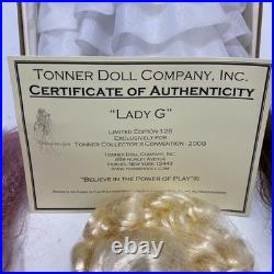 Tonner Lady G Doll In Tyler Wentworth Dress with Extra Wigs Convention Resin READ