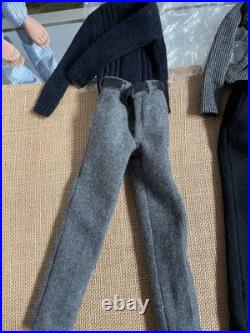 Tonner MATT 17 Male DOLL CLOTHES 2 Bk. & Gray DRESS PANTS & 2 SWEATERS=4 pc. SET