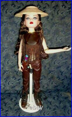 Tonner New Ellowyne, Antoinette, Etc. Outfit! Faux Leather Set, Boots, Knife&sheath