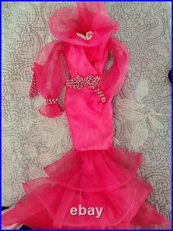 Tonner Pink Obsession gown for 16 Brenda Starr, Outfit + Beaded Hat & Belt Only