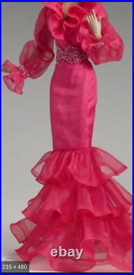 Tonner Pink Obsession gown for 16 Brenda Starr, Outfit + Beaded Hat & Belt Only