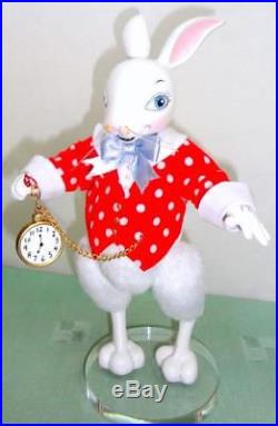 Tonner The White Rabbit 8 Doll with 2 OUTFITS 2006 Alice in Wonderland Box Stand