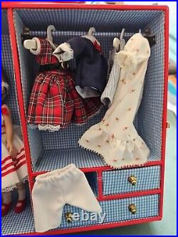 Tonner Tiny Betsy Mccall Doll 50th Anniversary Trunk Set With Wardrobe Mint