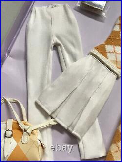 Tonner Tyler Palm Springs Travel Ensemble outfit only beige white + purse NRFB