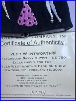 Tonner Tyler Wentworth 2003 SKETCHBOOK SAVVY Toy Fair Special 16 Doll Outfit LE